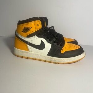Nike High-Top Sneakers in Black, White, and Orange